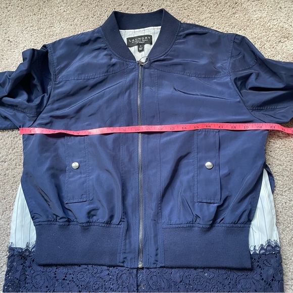 Laundry by Shelli Segal jacket navy/blue size 4 - Picture 6 of 6
